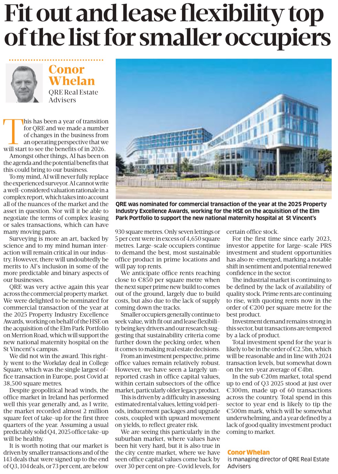 Fit out and lease flexibility top of the list for smaller occupiers